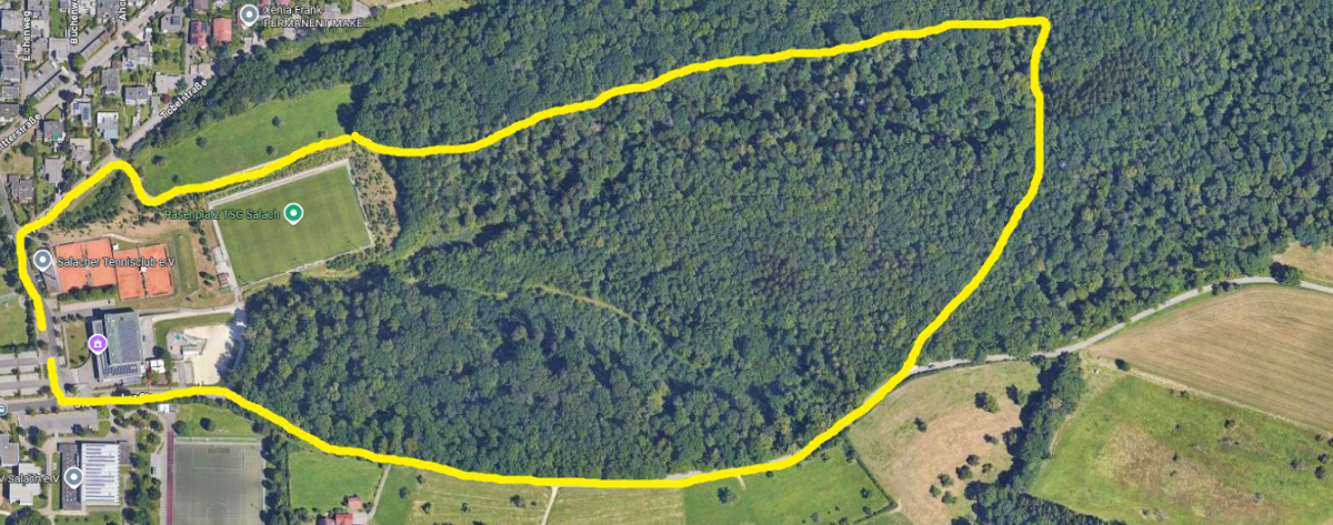 Google-Maps-2km-Strecke-markiert